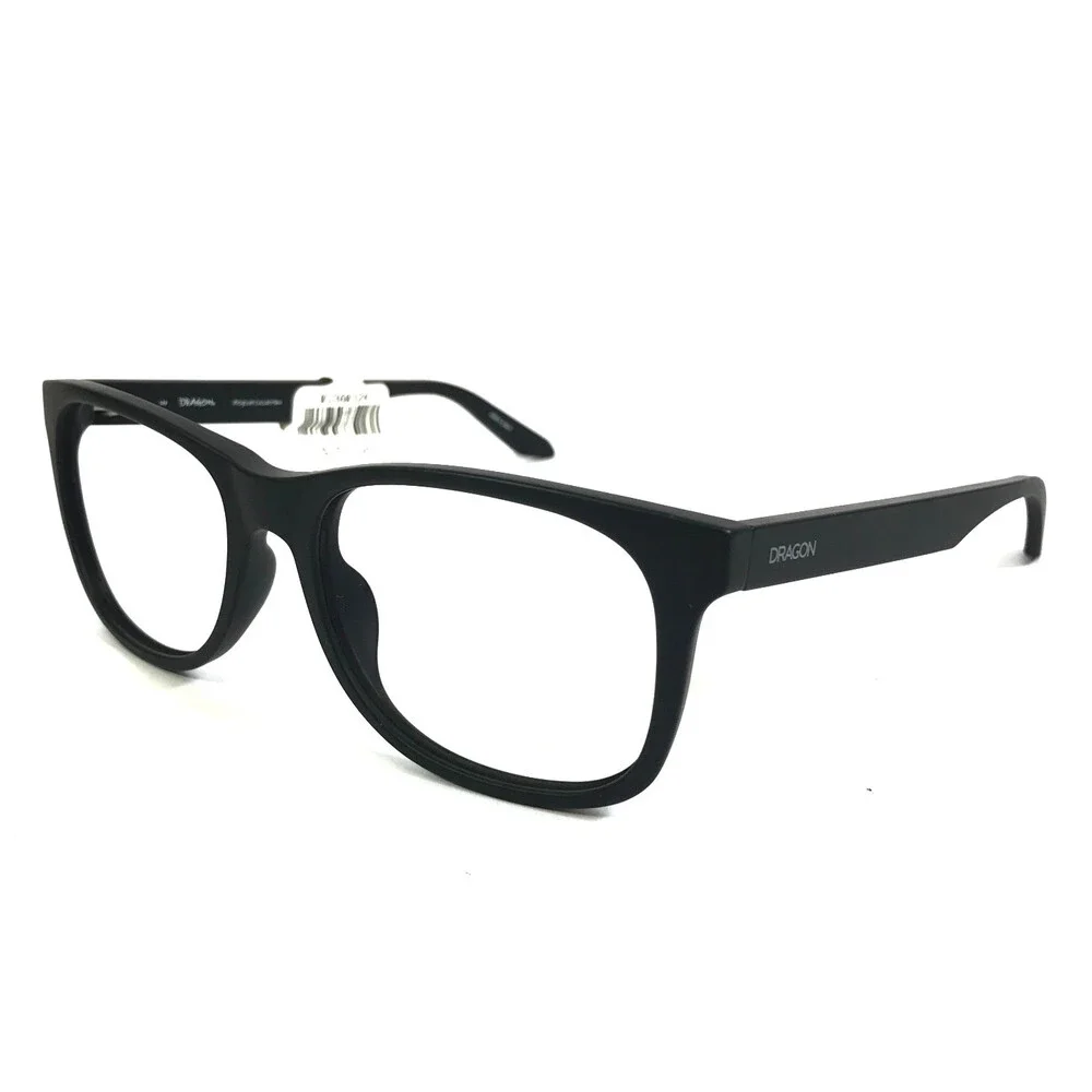Dragon Eyeglasses Frames EDEN LL 002 Matte Black Square Full Rim 56-18-145